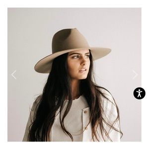 Gigi Pip Emma Wide Brim Fedora Tan
